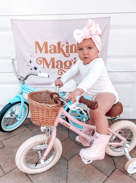 The cutest bikes ever! Willow is 13 months old and 32 inches tall. She is on a 12” bike. The blue is 14 inch. Boots on sale linked on Instagram highlight! ⚡️




...
Hunny prints Halloween finds target baileys blossoms leo bodysuit baby girl clothes toddler banner playroom kids banners Amazon finds Amazon influencer petite mini trike bike kids kid’s bike toddler hunter boots pink white blue spooky season bullseye playground little and fern oversized bows basket rattan my first gloss hunter boots baby girl inspo style

#LTKSeasonal #LTKfamily #LTKkids