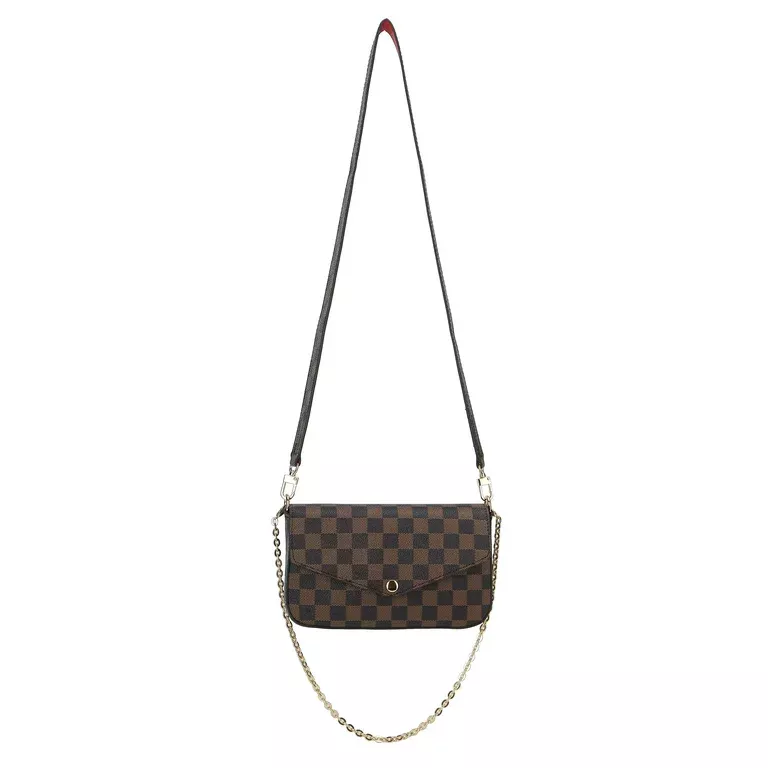 Miss Checker Women's Checkered Tote Shoulder Bag Purse