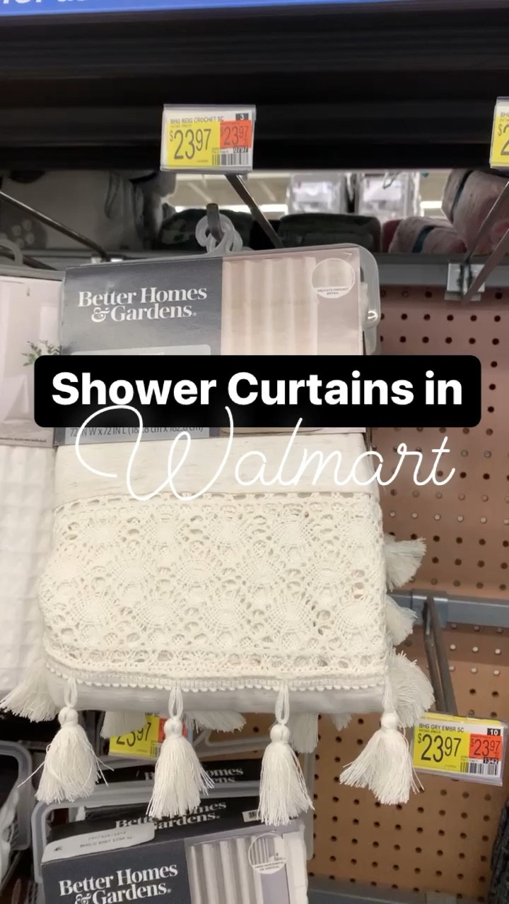 Shower curtains by Better Homes & Garden in Walmart. Durable and machine washable! 

#LTKhome #LTKFind