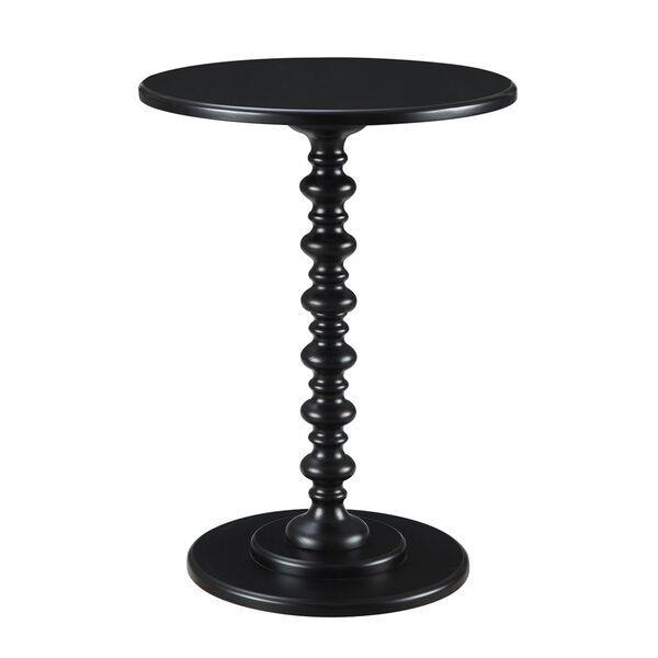 Palm Beach Black Spindle End Table | Bellacor