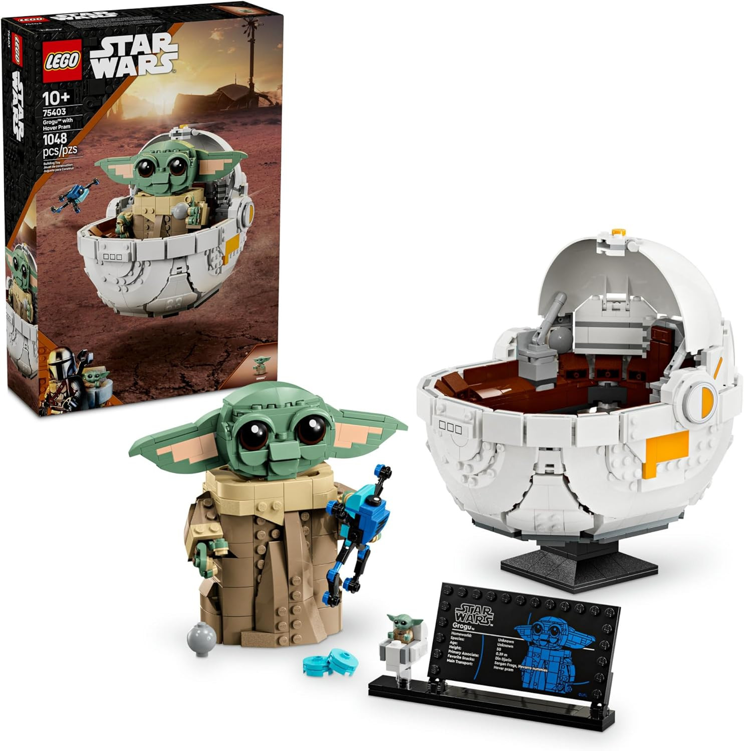 LEGO Star Wars: The Mandalorian Grogu with Hover Pram Building Toy Set - Star Wars Toy for Kids, ... | Amazon (US)
