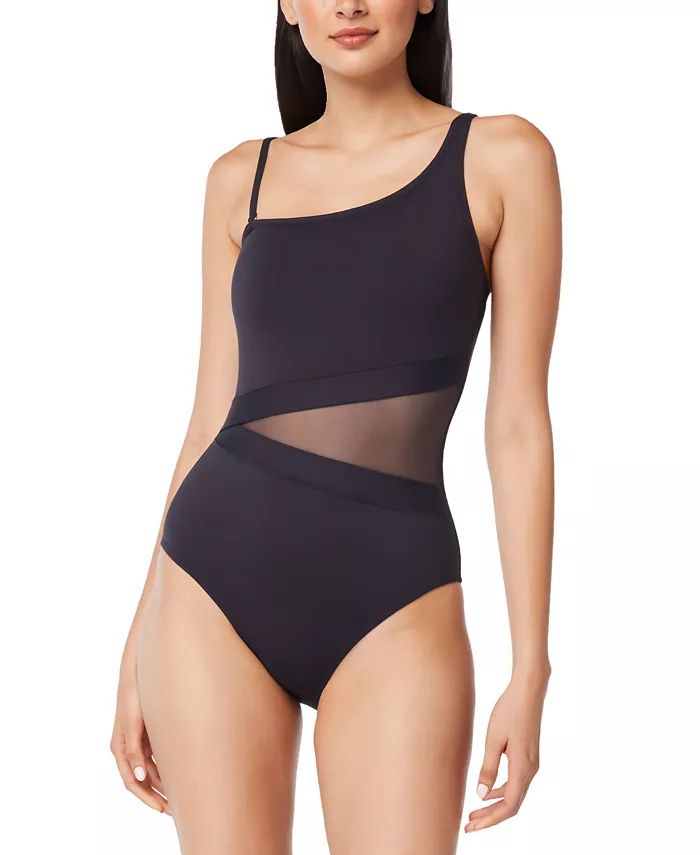 Women's Don't Mesh With Me One-Shoulder One-Piece Swimsuit | Macys (US)