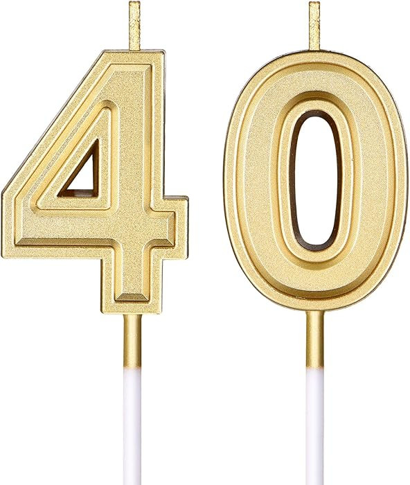 Frienda Birthday Candles Cake Numeral Candles Happy Birthday Cake Topper Decoration for Wedding A... | Amazon (US)