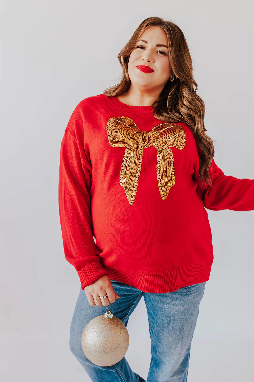 THE SEASON OF GIVING SWEATER IN RED | Pink Desert