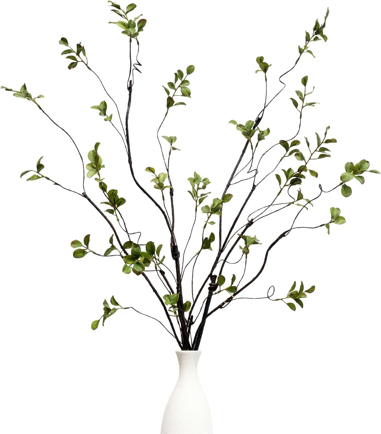 grtefhu 3Pcs Faux Greenery Plant Stems and Branches for Tall Vase,Artificial Tree Branches and Tw... | Amazon (US)