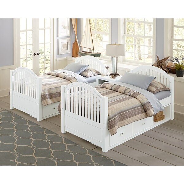 Lake House Adrian White Twin Bed with Storage | Bed Bath & Beyond