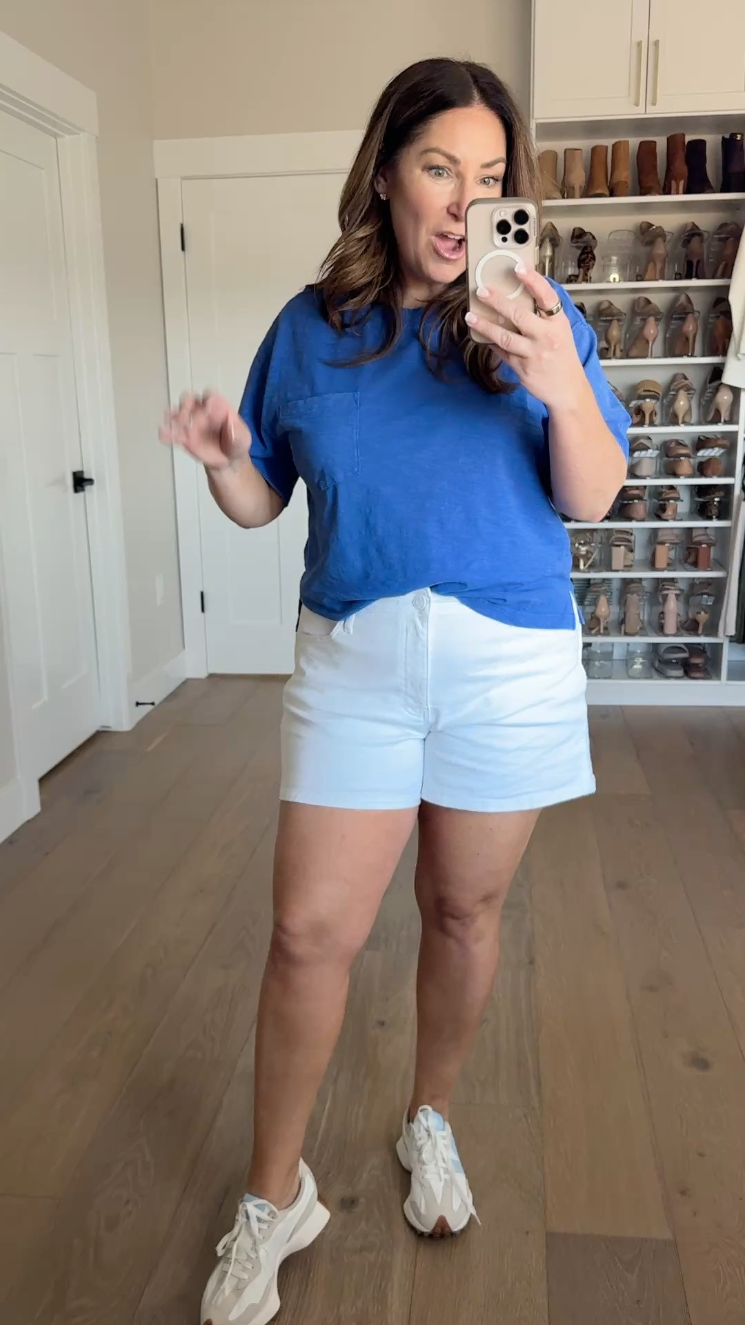 Love the fit of my new crewneck from Evereve paired with white shorts that are not sheer and the perfect 4 1/2" inseam! 

Wearing top in tts L and shorts size down if in between, wearing 14 

@EvereveOfficial #everevepartner #EvereveStyle

 

#LTKOver40 #LTKFindsUnder100 #LTKMidsize