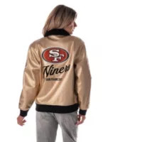 The Wild Collective Women's San Francisco 49ers Gold Metallic Jacket | DICK'S Sporting Goods
