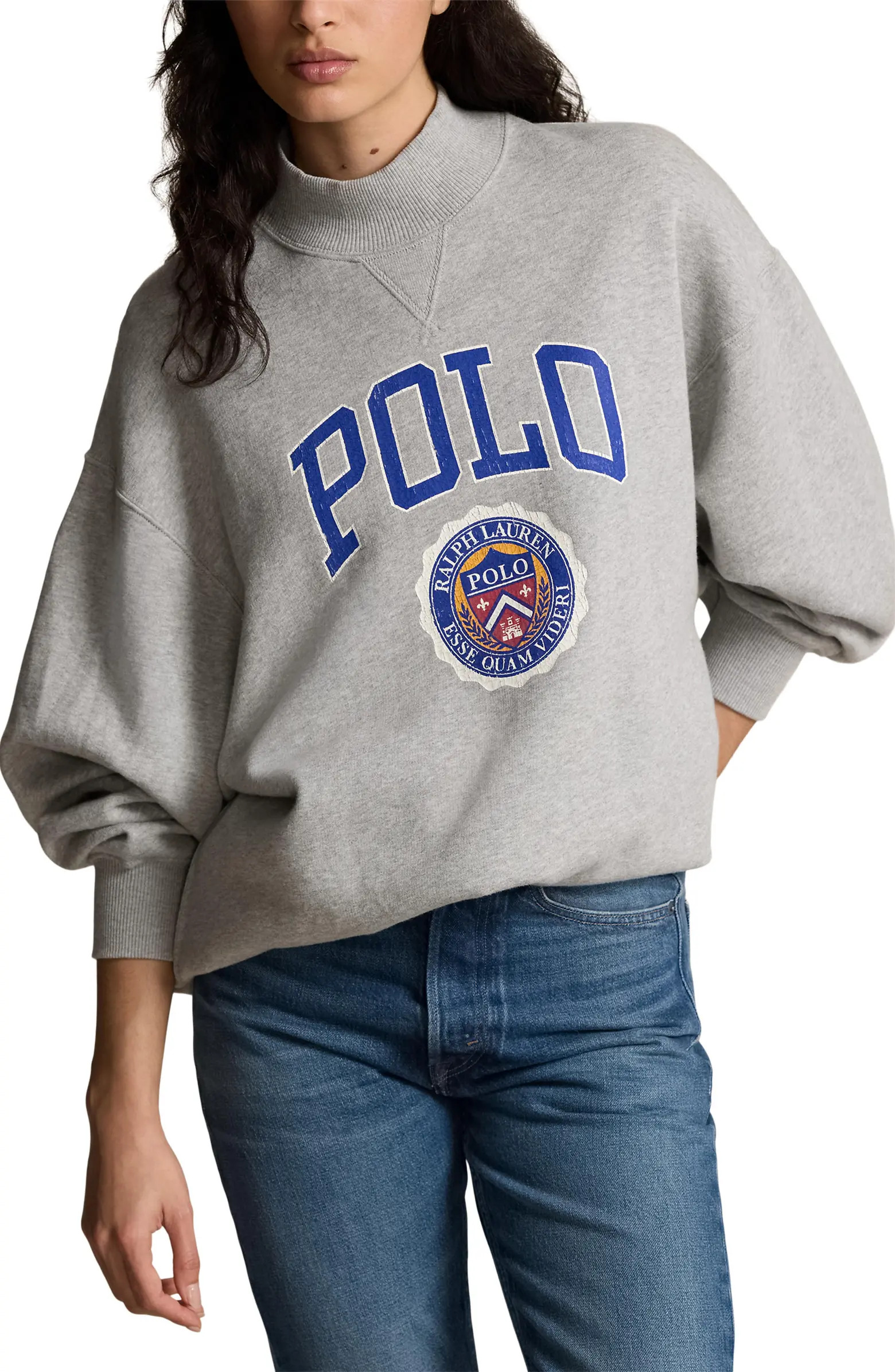 Polo Ralph Lauren Distressed Logo Graphic Sweatshirt | Nordstrom | Nordstrom