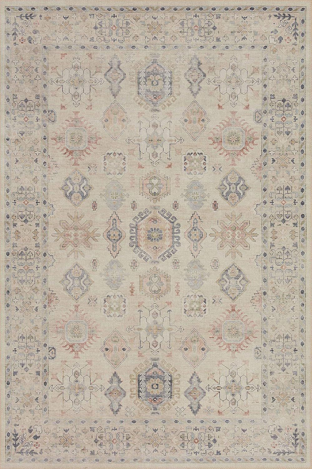 Loloi II Hathaway Collection HTH-04 Beige / Multi, Traditional Accent Rug, 2'-0" x 5'-0" | Amazon (US)