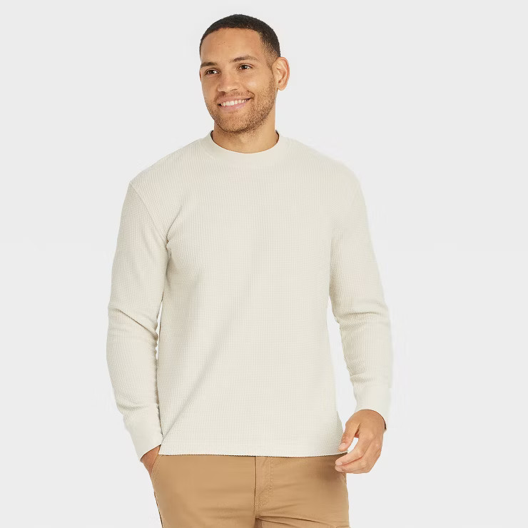 Men's Textured Long Sleeve T-Shirt - Goodfellow & Co™ | Target