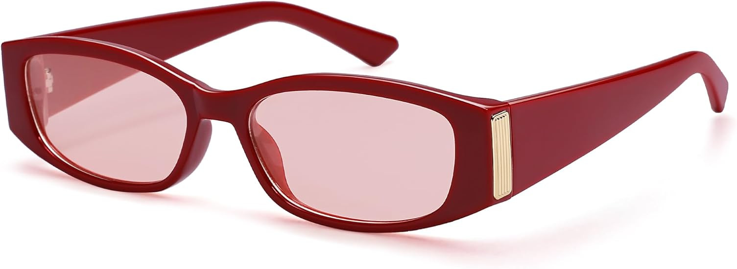 Trendy Rectangle Sunglasses for Women Men AP3744 | Retro 90s Slim Samll Thin Y2k UV400 Protection... | Amazon (US)