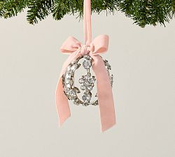 LoveShackFancy Crystal Bow Sphere Ornament | Pottery Barn (US)