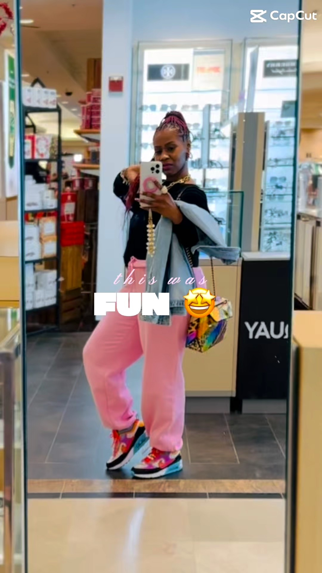 ✨Yesterday’s fit was giving comfortable, colorful, and confident 💗✨

Pink joggers, statement sneakers, denim layers, bold earrings—and then I saw a Kurt Geiger sale and immediately felt validated 😂

If you love playful color, luxe details, and pieces that elevate a casual look, now is the time. Kurt Geiger is having a sale on their app and at Dillard’s, with bags, shoes, and accessories that do the talking so you don’t have to.

This is your sign to let your outfit be joyful again.
Tap to shop my vibe + the sale 💕👇

Style tip: Let one bold accessory (bag or sneaker) carry the look—everything else can stay comfy
 #LTKStyle
#LTKSale
#KurtGeiger
#DillardsFinds
#ColorfulStyle
#ComfortWithStyle
#EverydayConfidence
#BoldAccessories
#FashionedInFreedom
#AirportStyle
#CasualChic
#StatementSneakers
#WomenWhoDressForThemselves


#LTKGiftGuide #LTKvlog #LTKdayinmylife