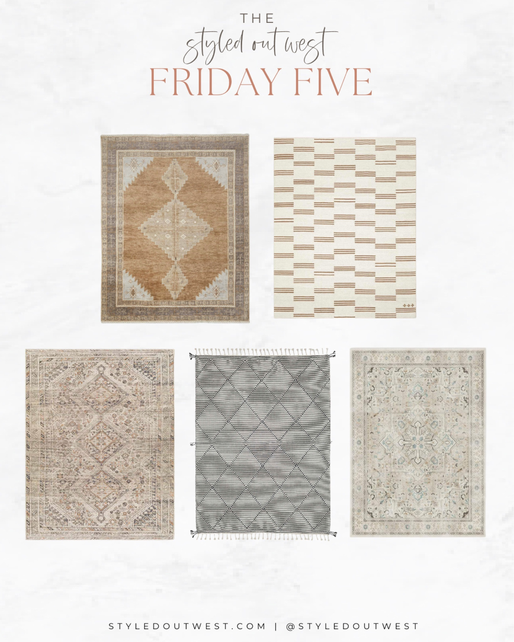 The Friday Five | Favorite Rugs

Sarah Sherman Samuel, Lulu & Georgia, living room, bedroom, dining room, vintage inspired, geometric

#LTKhome #LTKfamily #LTKFind