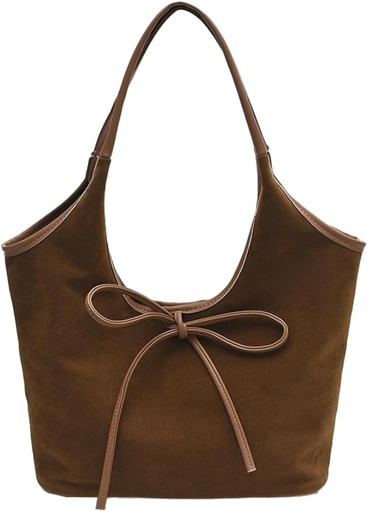 Fall Purses for Women 2024 Suede Tote Bag Hobo Bags for Women Slouchy Shoulder Bag Commuter Tote ... | Amazon (US)