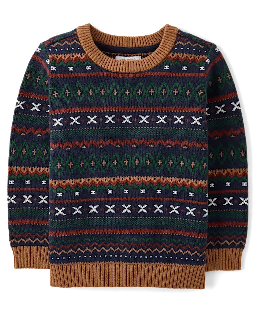 Boys Fairisle Sweater - Countryside Manor - Blue | Gymboree