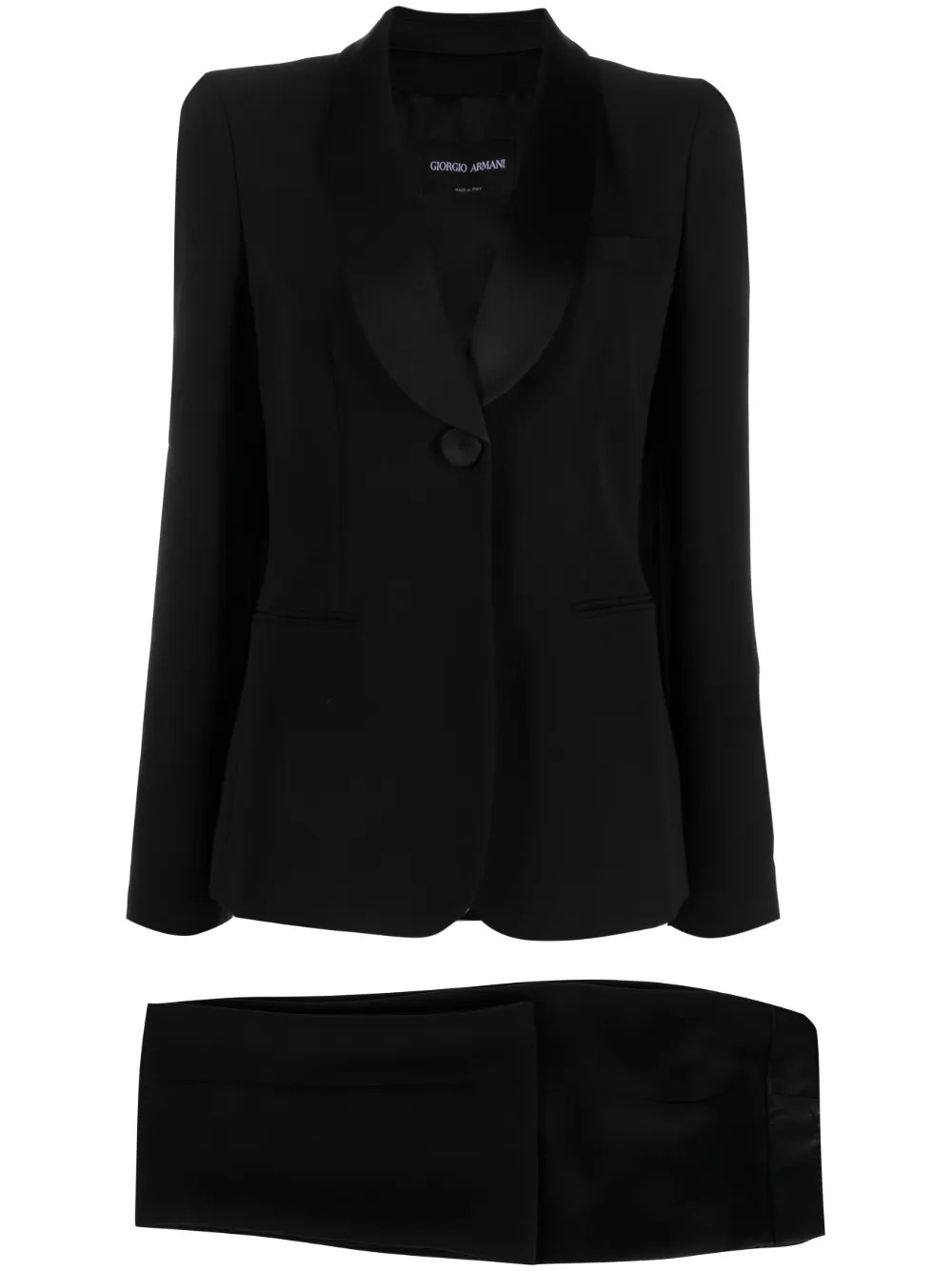 Giorgio Armani single-breasted Trouser Suit - Farfetch | Farfetch Global