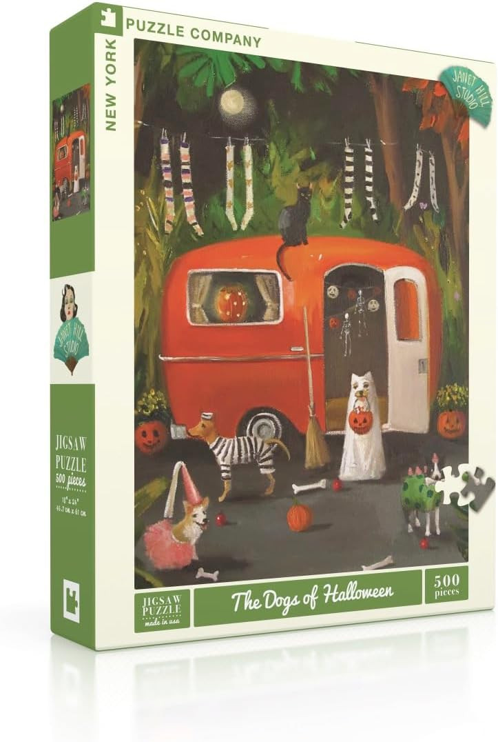 New York Puzzle Company - Janet Hill The Dogs of Halloween - 500 Piece Jigsaw Puzzle for Adults by Janet Hill | Amazon (US)