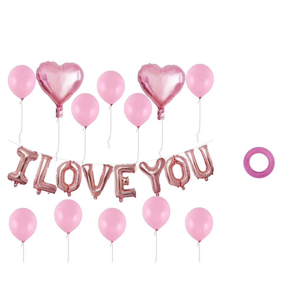 TureClos Valentine's Day Confession Letter I LOVE YOU Balloon Romantic Wedding Balloon Party Deco... | Walmart (US)