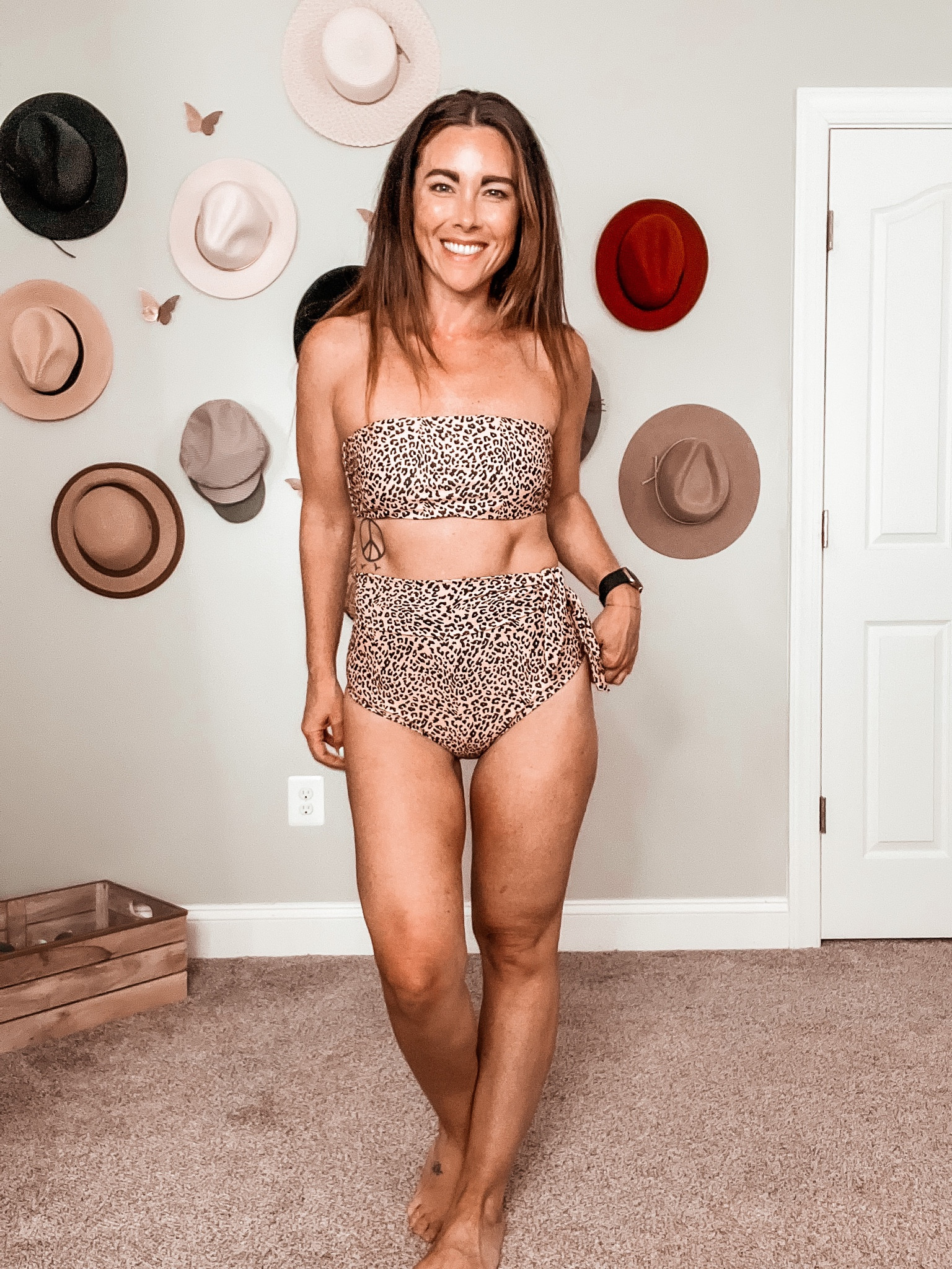 One of the only TRUE high-waisted bathing suits on Amazon!! So many say “high waisted,” but this legitimately is!! You can actually wear the bottom up this high, or folded over for a semi-high waisted look. The top comes with a strap or can also be strapless. So many color and pattern options. Love SO much!!

Size: Medium. TTS. 

#LTKunder50 #LTKstyletip #LTKswim