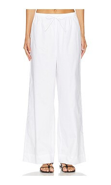 WeWoreWhat Tie Waist Pant in Classic White from Revolve.com | Revolve Clothing (Global)