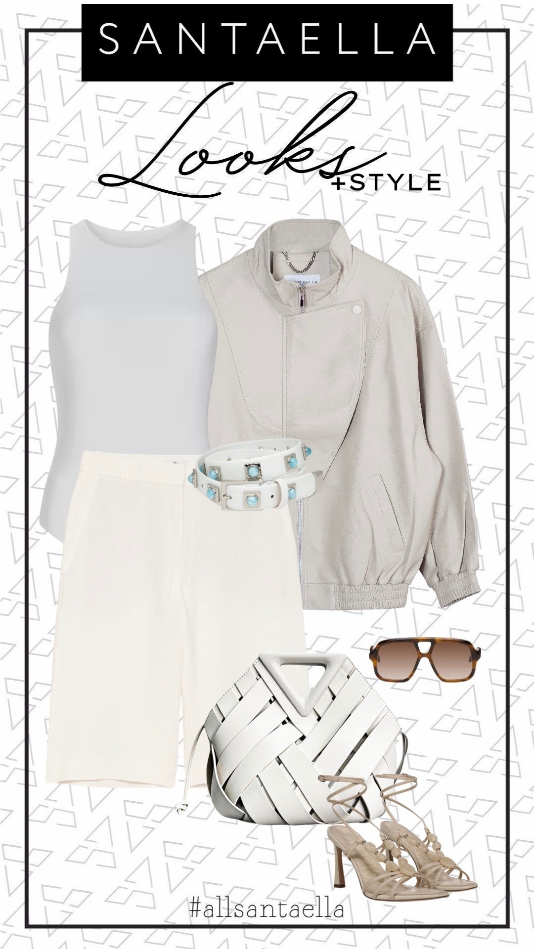 Soft neutrals, clean lines, and timeless layers 🤍
This look is giving effortless luxury with a modern edge. From the buttery leather jacket to the structured white accessories, every piece works together for that elevated everyday feel. The kind of outfit that makes you feel instantly put together. ✨

Tap to shop this ALLSANTAELLA-inspired neutral moment and save for your next chic summer-to-fall look. #LTKStyle #NeutralStyle #CapsuleWardrobe #EffortlessStyle #ALLSANTAELLA #QuietLuxury #LeatherJacketStyle

#LTKootd #LTKSeasonal #LTKOver40