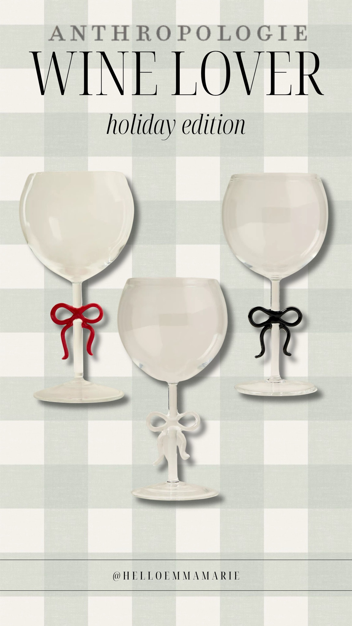 Anthropologie Bow Wine Glasses - for the hostess 

#LTKHoliday #LTKGiftGuide #LTKHome