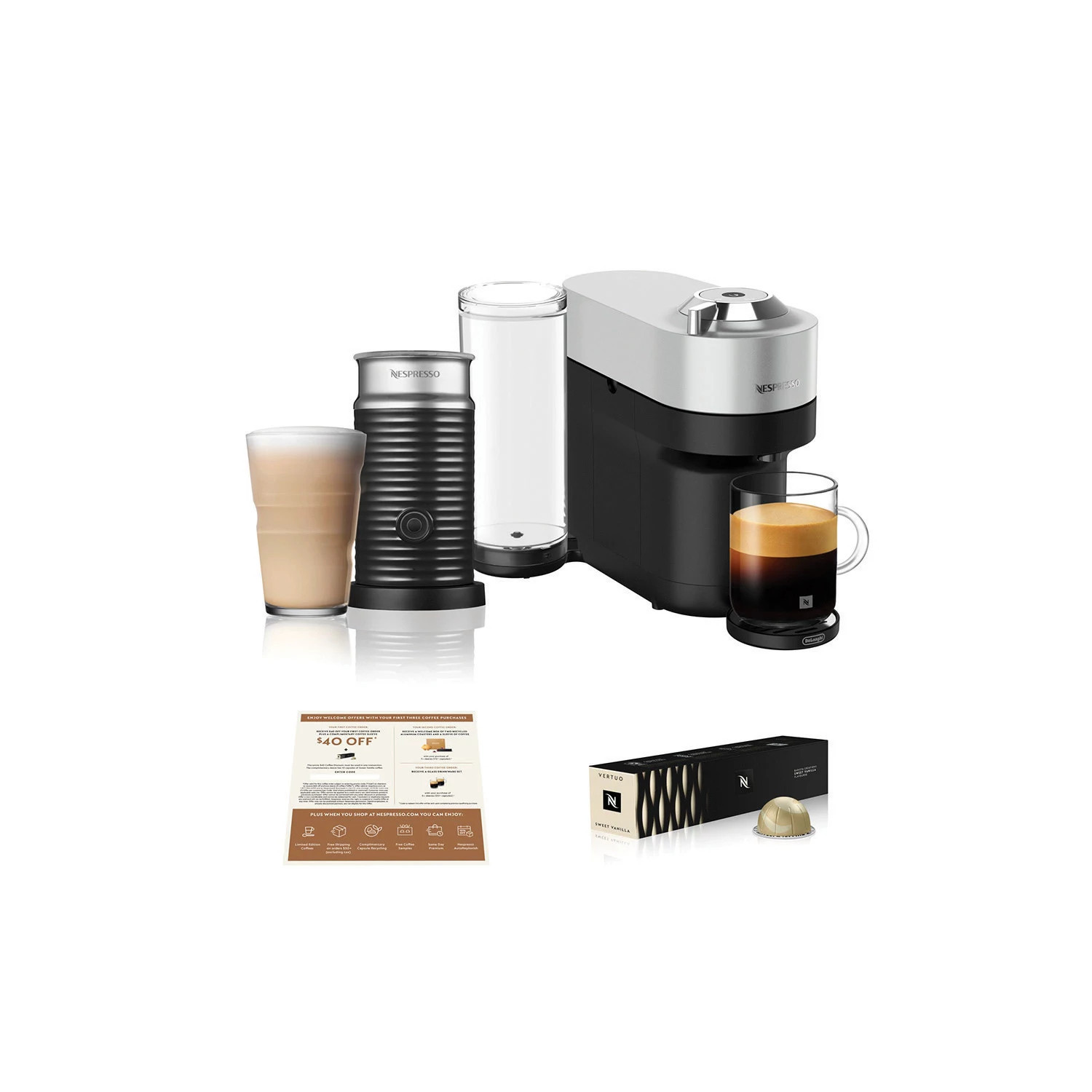 Nespresso Vertuo Pop+ Deluxe Coffee Maker with Milk Frother & Coffee Voucher | Sam's Club