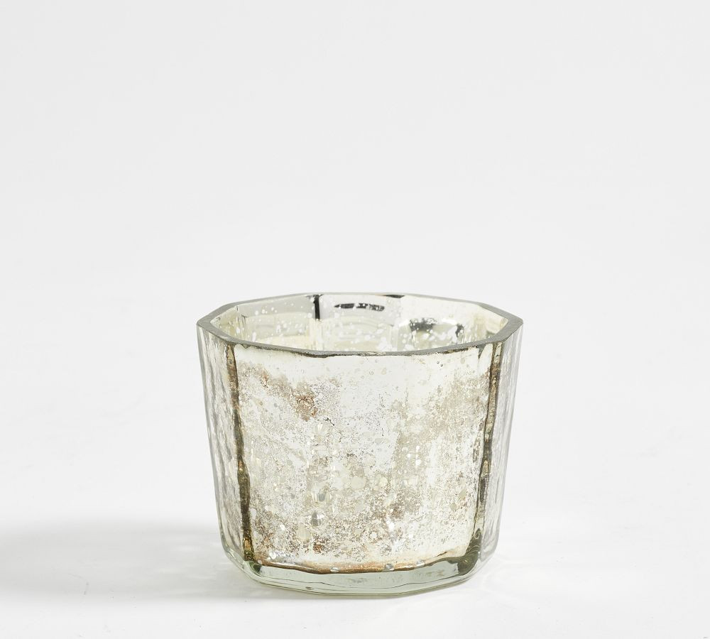 Faceted Mercury Glass Votive Holders | Pottery Barn (US)