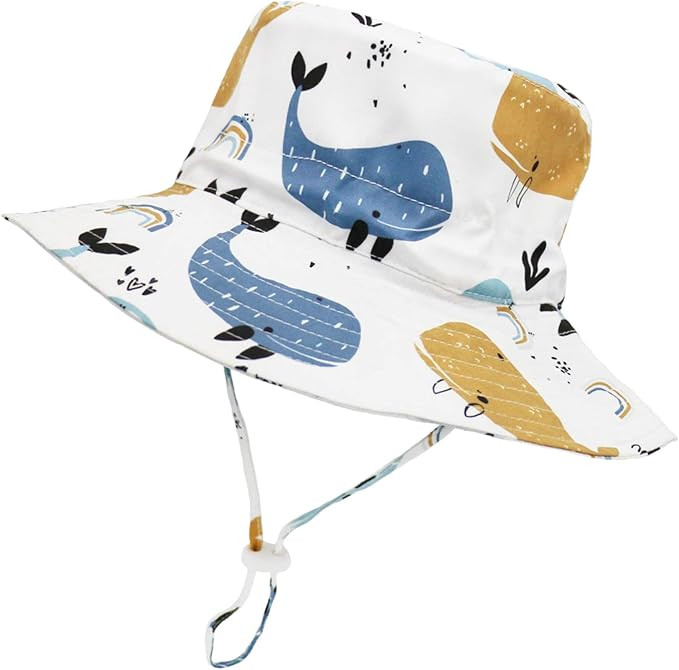 Baby Sun Hat Baby Boy Hats Toddler Hat UPF 50+ Bucket Hat for Baby Girls Infant Beach Hat with Wi... | Amazon (US)