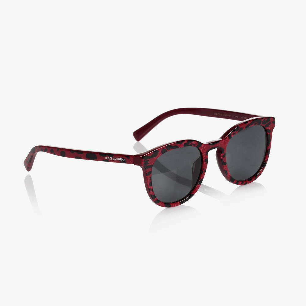 Dolce & Gabbana Red Leopard Print Sunglasses | Childrensalon