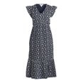 Time and Tru Women's Floral Eyelet Dress with Flutter Sleeves, Sizes XS-XXXL | Walmart (US)