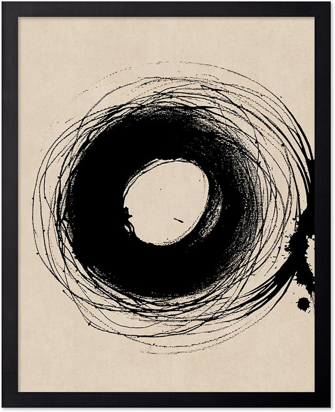 Poster Master Handmade Circle Drawing Poster - Ink Brush Print - Drawing Art - Sketch Design - Ab... | Amazon (US)