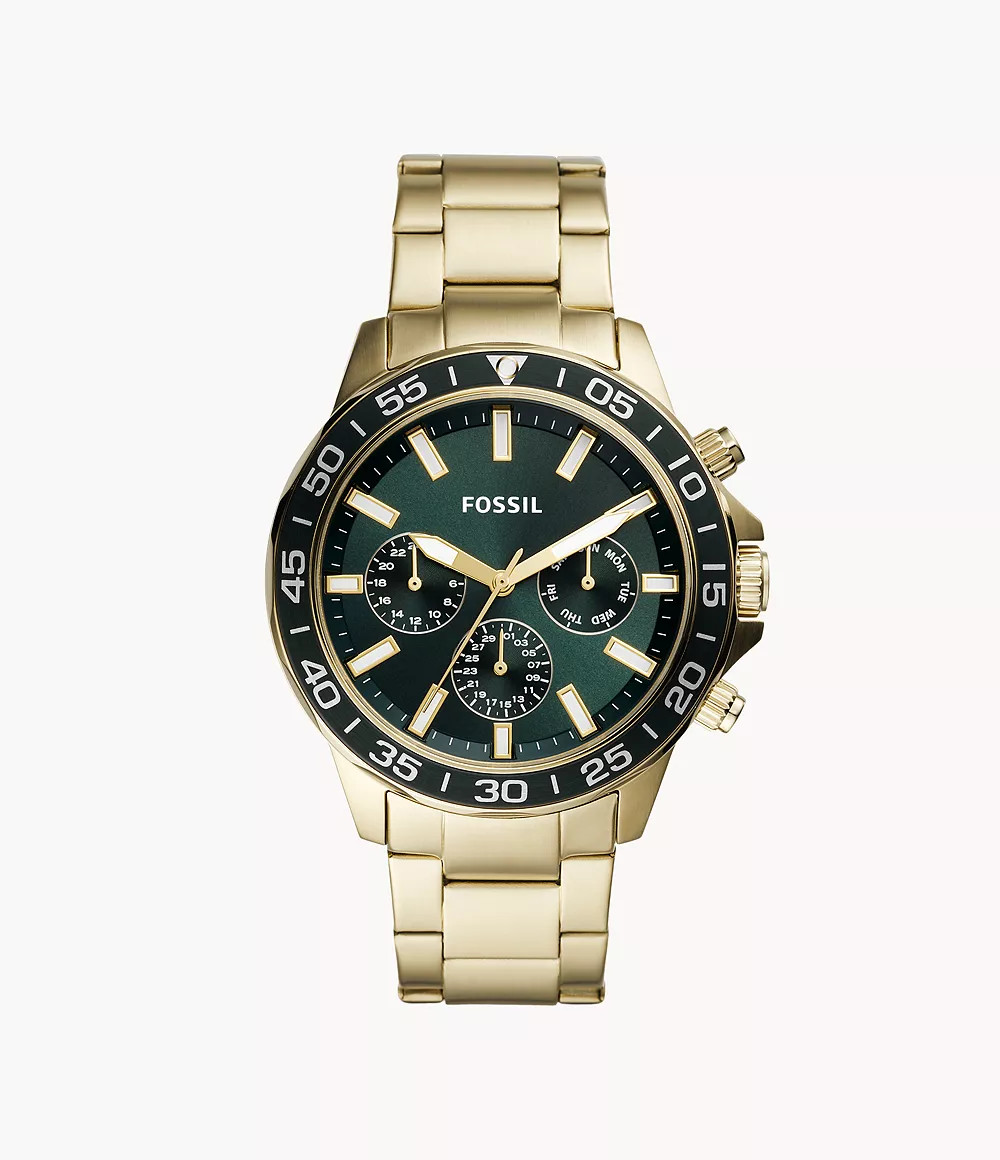 Bannon Multifunction Gold-Tone Stainless Steel Watch | Fossil (US)