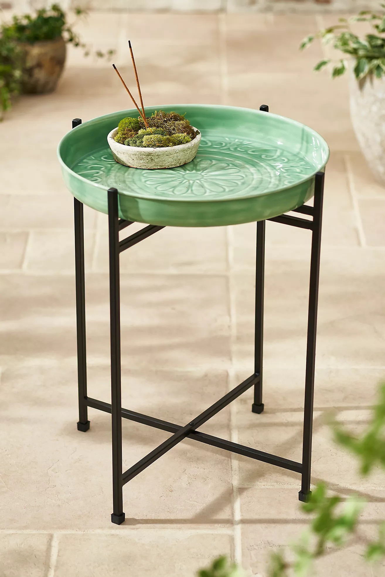 Tray Top Iron Side Table | Anthropologie (US)