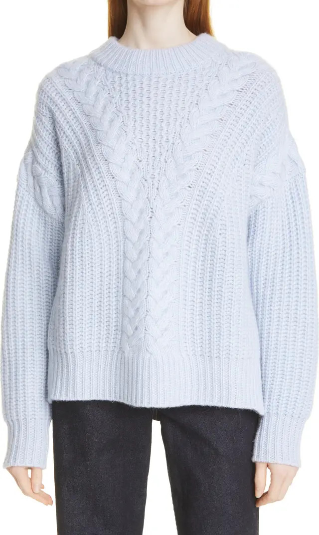 La Ligne V-Cable Cashmere Crewneck Sweater | Nordstrom | Nordstrom