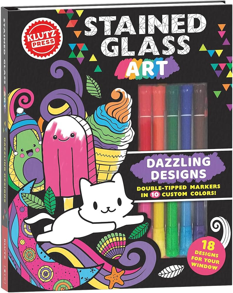 Stained Glass Art: Dazzling Designs (Klutz Activity Book) | Amazon (US)