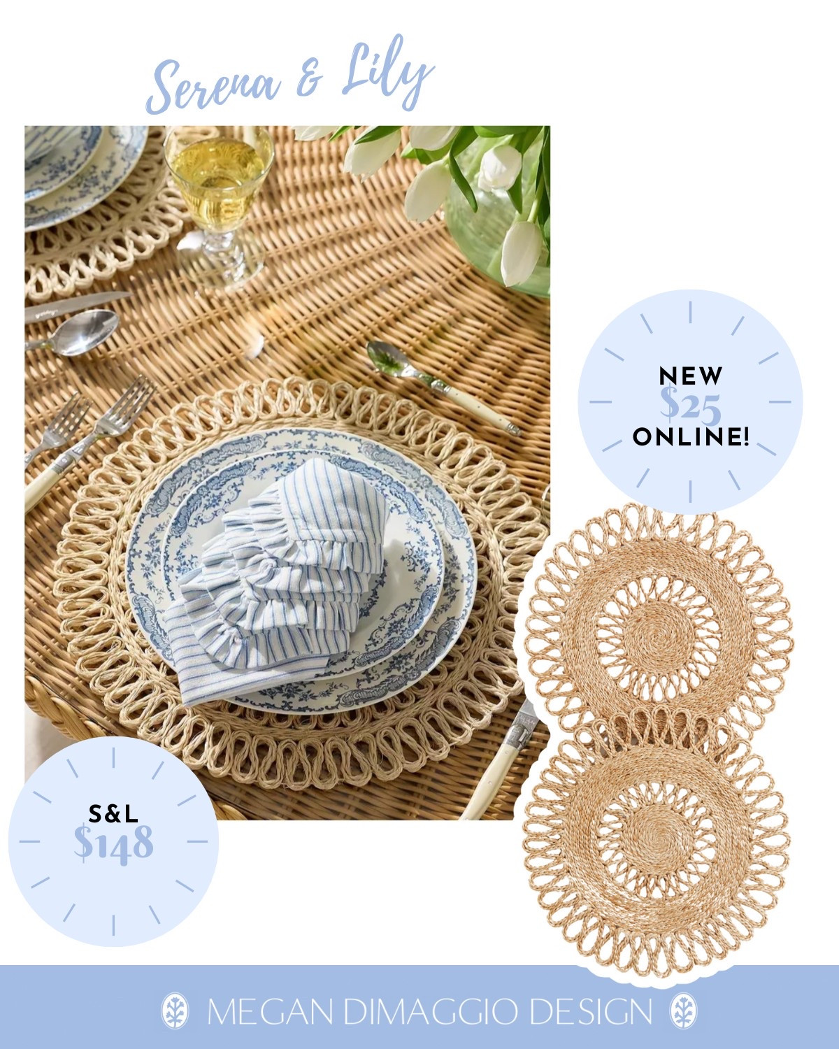 New Serena & Lily look for less woven placemats! 😍

#LTKHome #LTKFindsUnder50