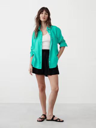 Classic Linen-Blend Shirt | Banana Republic Factory