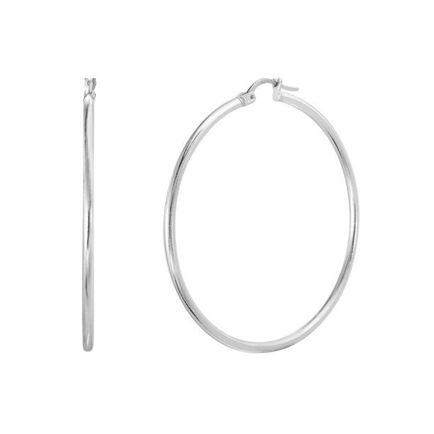 Polished 65MM Hoop Earring in Sterling Silver | Walmart (US)