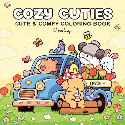 Cozy Cuties: Coloring Book for Adults and Kids (Cozy Spaces Coloring)      Paperback – February... | Amazon (US)