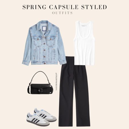 Elevated casual outfit | Spring Capsule Outfit with tailored pants, sambas and denim shirt 

#LTKSeasonal #LTKfindsunder100 #LTKfindsunder50