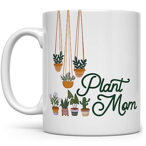 Plant Mom Coffee Mug, Houseplant Lover Tea Cup, Gardner Landscape Green Thumb Gifts | Amazon (US)