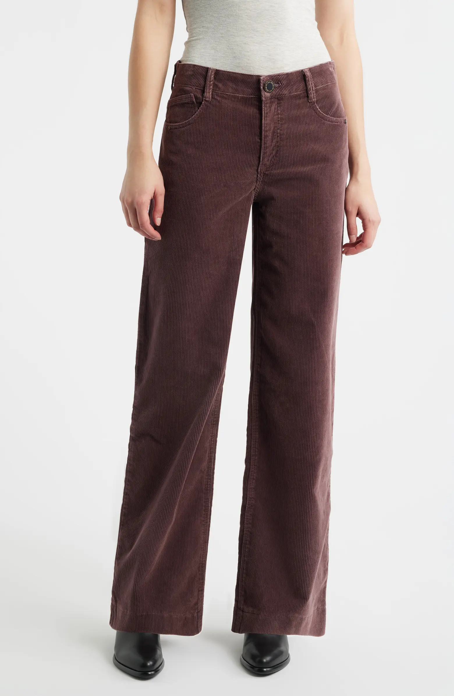 Sam High Waist Wide Leg Corduroy Pants | Nordstrom
