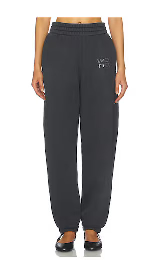 Hotfix Logo Sweatpant in Washed Black | Revolve Clothing (Global)