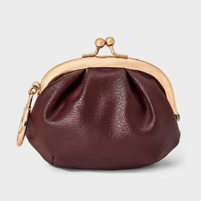 Mini Kiss Lock Pouch Bag Charm - A New Day™ Burgundy | Target