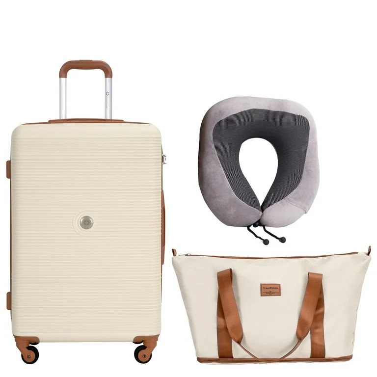 Carry on Luggage Set 3 Piece hardshell TSA Lock Spinner Wheels Suitcase with Travel Bag and Neck ... | Walmart (US)