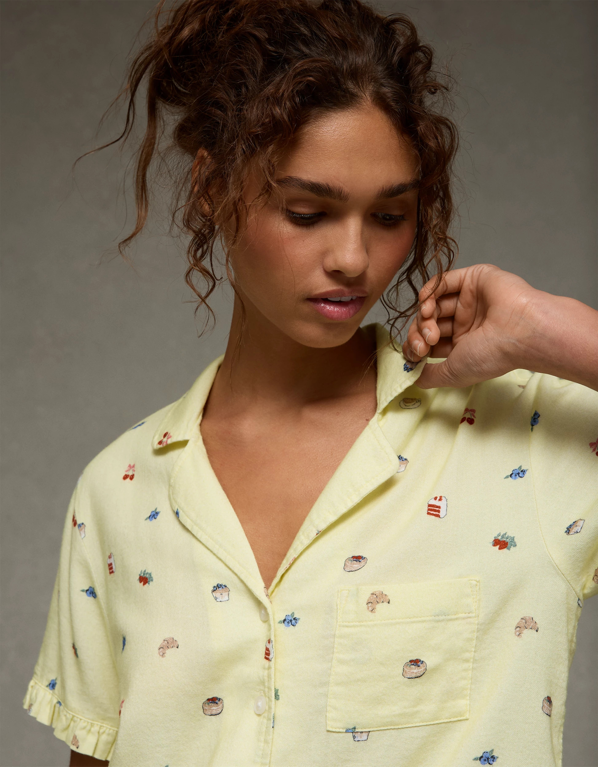 AE Ruffled Flannel PJ Set | American Eagle Outfitters (US & CA)