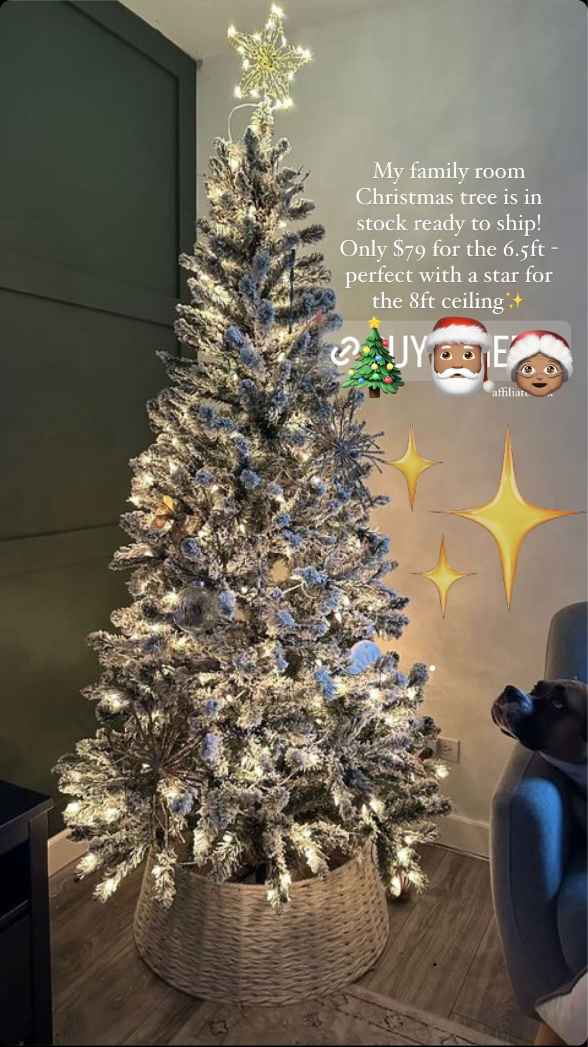 My fave tree! Love everything about this - fullness, flocking, height, price! 🙌🏽 

#LTKhome #LTKHoliday #LTKSeasonal